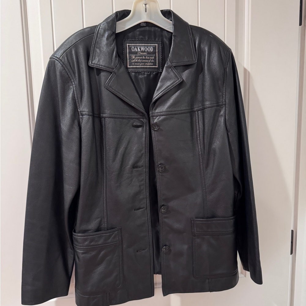 Oakwood Men's Black Leather Jacket